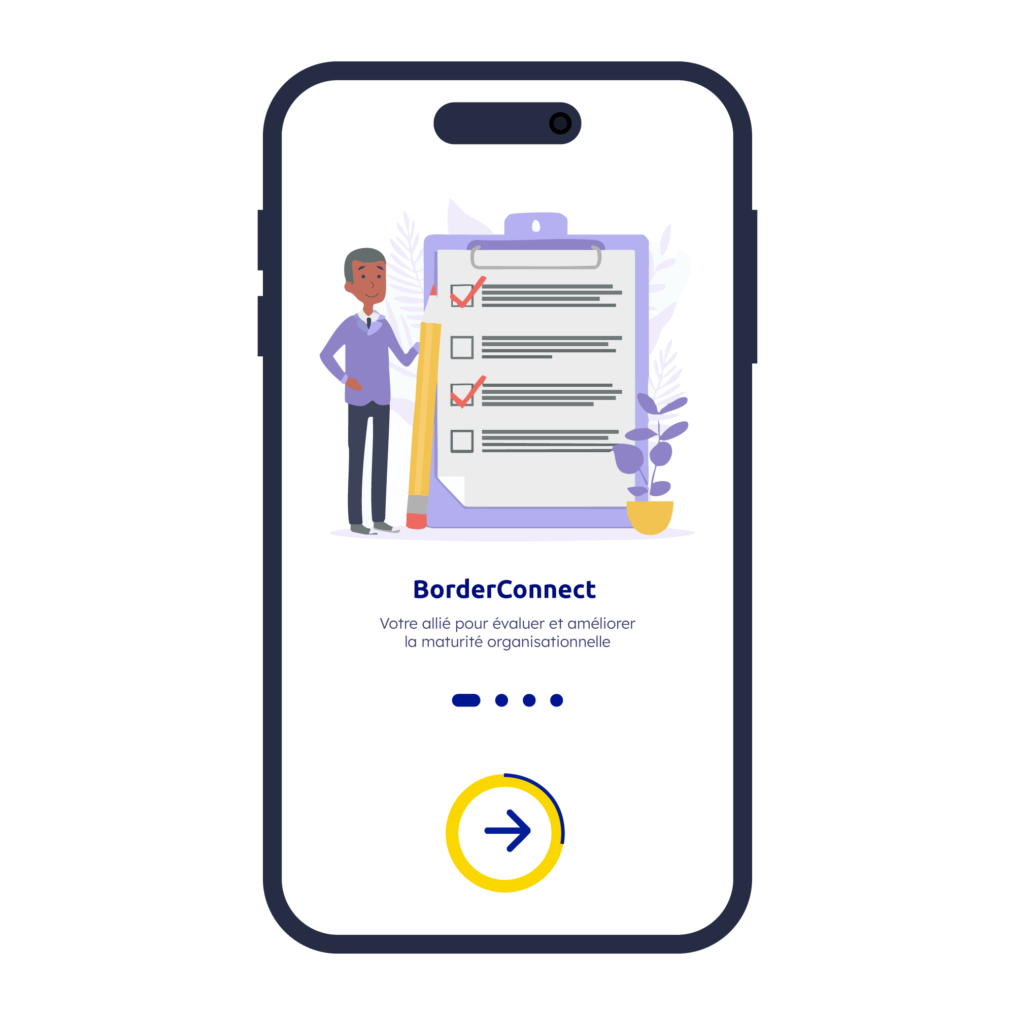 Mockup de l'application Border-Connect